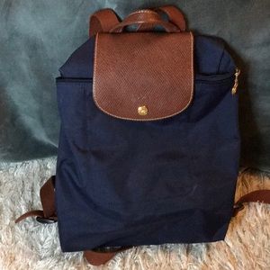 Longchamp navy backpack